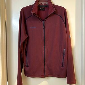 Mammut zipper jacket, maroon / burgundy, size L